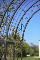 Close-up of the Rustic Lacquered Finish on the Top of the Rose Arch