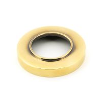 The Plain Rose Set in Aged Brass on a White Background a White Background 