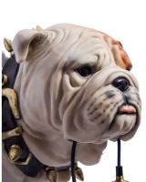 Close up of the Side of "Bruce" the Bulldog Interior Wall Light