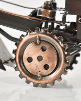 close up of wheel detail on tractor ornament close up of wheel detail on tractor ornament