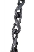 Close up wrought iron tool chain Close up wrought iron tool chain