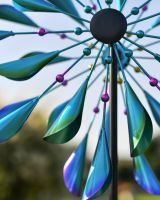 Close up of colourful detail on windspinner