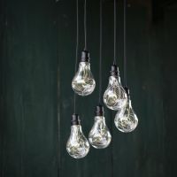 Close-up of the Cluster Bulb Lights