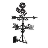 Cluster of Poppies Weathervane Finished in Black Cluster of Poppies Weathervane Finished in Black