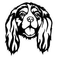 Metal Cavalier King Charles Spaniel Wall Art Finished in Black 