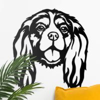 Cavalier King Charles Spaniel Wall Art in Situ on a White Wall
