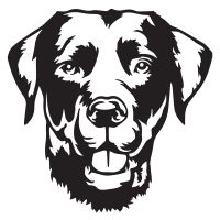 Metal Labrador Wall Art Finished in Black 