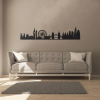 London Silhouette Wall Art Above the Sofa in the Living Room London Silhouette Wall Art Above the Sofa in the Living Room