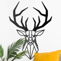 Stag Geometric Wall Art on a Wall Next to an Arm Chair