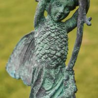 Close up of Woodland Fairy in Verdigris Finish 