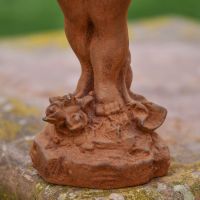 Base of Rustic Cast Iron Winged Cherub 