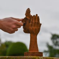 Side view of Abstract Listener Sculpture 