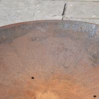Close up of Rustic Finish on 100cm Fire Bowl 