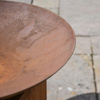 Close up of Curved Fire Bowl 