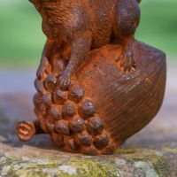 Close up of Acorn Detailing on Cast Iron Sculpture 