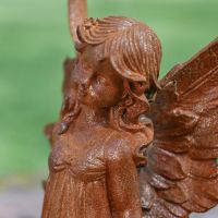 Close up of Winged Fairy Sculpture 