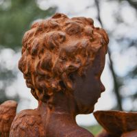 Close up of Curly Hair on Cherub  Close up of Curly Hair on Cherub