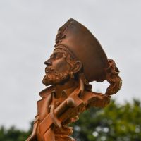 Side View of Rustic Cast Iron Pirate Captain Head Bust