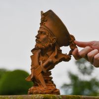 Rustic Cast Iron Pirate Captain Head Bust to Scale