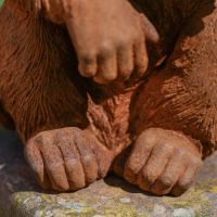 Close up of Rustic Monkey Cast Iron Feet 