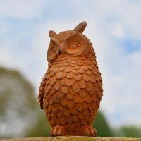 Owl Sculpture in Rustic Finish 