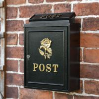 "Gold Rose" Wall Mounted Post Box 