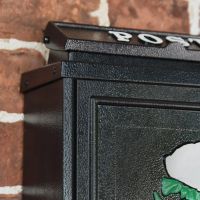 Close up of Black Finish on Post Box 