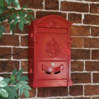 "Moroccan Summer” Red Dawson Lodge Post Box on Wall 