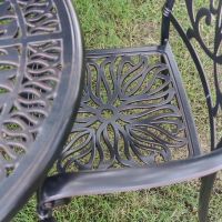 Close up of Chair & Table in Moreville Set 