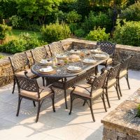 8-Seater Garden Dining Set Digital Illustration Dressed table