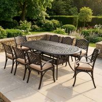8-Seater Garden Dining Set Digital Illustration