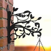 Coal Tit on Branches Steel Hanging Basket Bracket