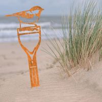 Coal Tit Sheet Steel Silhouette in Rustic Finish