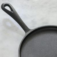 Close-up of the Handle on the "Coalbrook" Cast Iron Griddle Pan