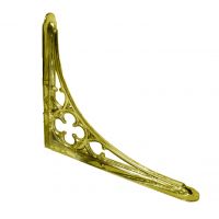 Coalbrookdale Polished Brass 12 x 10 Inch shelf BRacket