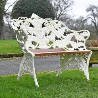 "Coalbrookdale" Two Seater Garden Bench in Situ