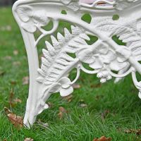 Close-up of the Legs on the "Coalbrookdale" Two Seater Garden Bench