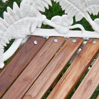 View of the Wooden Slats on the "Coalbrookdale" Two Seater Garden Bench