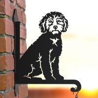 Cockapoo hanging basket bracket at sunset Cockapoo hanging basket bracket at sunset