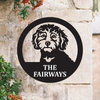 Cockapoo Steel House Name Sign