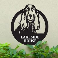 Steel Cocker Spaniel House Name Sign 