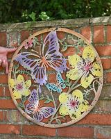 Scale image of colourful garden wall art Scale image of colourful garden wall art