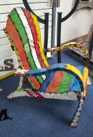 "Mollren Court" Colourful Recycled Metal Chair "Mollren Court" Colourful Recycled Metal Chair