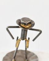 "Cort" the Cowboy Recycled Metal Art Sculpture Top View