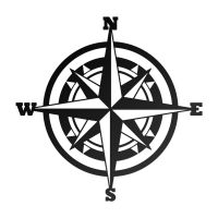 Compass Wall Art in a Rustic Finish