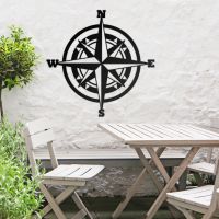 Compass Wall Art in Use in the Garden