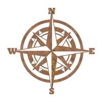 Compass Wall Art in a Rustic Finish Compass Wall Art in a Rustic Finish