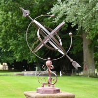 "Concordia" Armillary Wrought Iron Scroll Design - 77cm