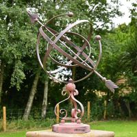 Wrought Iron Scroll Design Armillary Sundial 