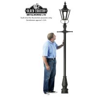 Black Concordia Hexagonal Lamp Post & Lantern Set 2.7m Black Concordia Hexagonal Lamp Post & Lantern Set 2.7m